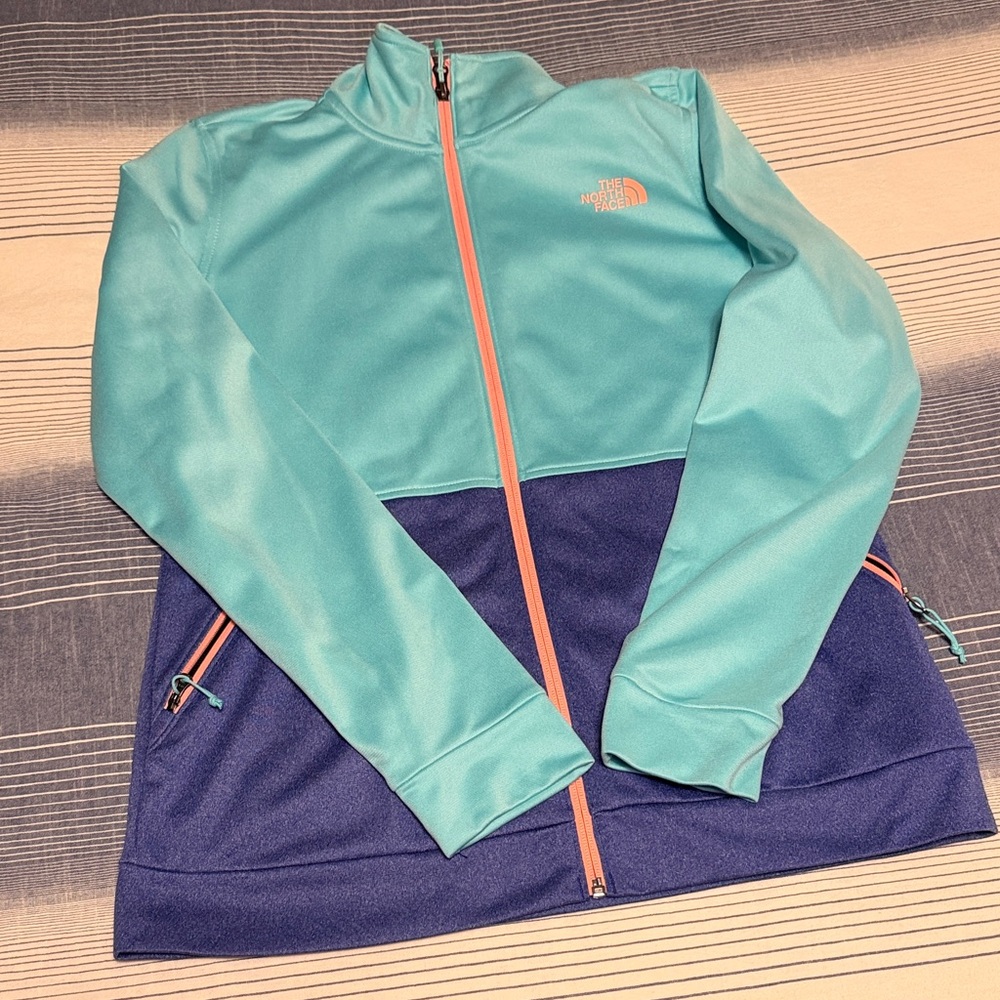 Women’s The North Face Aqua and Navy Full-Zip Jacket